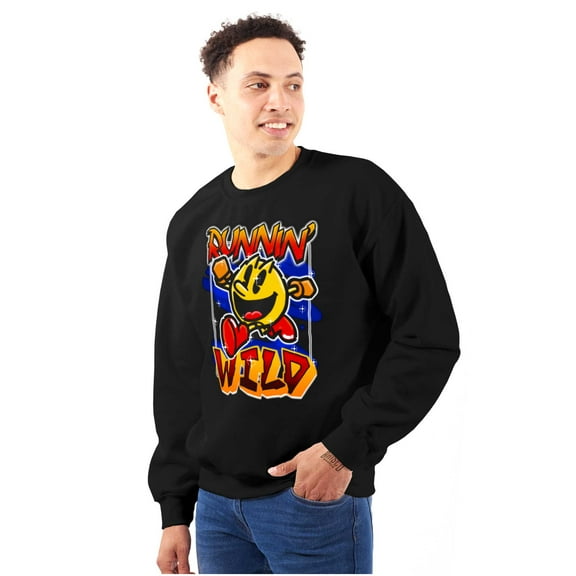 Airbrushed PACMAN Game Runnin Wild Unisex Plus Size Sweatshirt Brisco Brands 2X