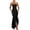 Black, variant on Oplxuo Women's Cocktail Party Dresses Strapless Bodycon Maxi Dress Ribbed Sexy High Split Mermaid Prom Dresses