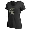 thumbnail image 2 of Women's Black Michigan State Spartans Cloak V-Neck T-Shirt, 2 of 3