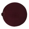 thumbnail image 4 of DLAPL Women French Beret hat Solid Color Floral Warm Beret Cap (Flower Burgundy), 4 of 5