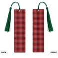 thumbnail image 2 of Kdxio Buffalo Plaid Red Black Print Metal Tassel Bookmarks,Perfect Gift for Art Lovers and Bookworms Metal Bookmarks for Women, 2 of 8