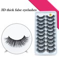 thumbnail image 3 of EIMELI 10 Pairs 3D Natural Eyelash Extensions Fluffy Curly False Eyelashes for Beauty, 3 of 9