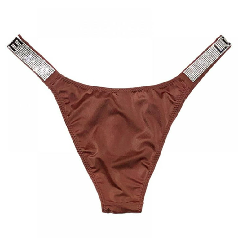 Women's Underwear Sexy Panties G-string Panties Rhinestone Letter