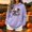 Purple halloween hooded sweatshirt women a17, variant on thefmos Women's Hooded Halloween Print Pullover Sweatshirt Long Sleeve Solid Color Casual Top Trendy Spooky Season Clothes, Army Green XL