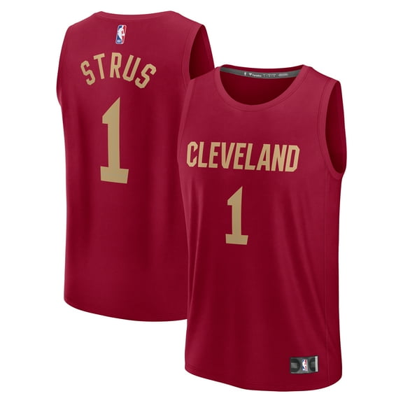 Men's Fanatics Max Strus Wine Cleveland Cavaliers Fast Break Player Jersey - Icon Edition