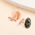 thumbnail image 7 of PhooArto Men's Classic Stainless Steel, Sloth and Blue Butterflies Cufflinks Business Wedding Shirts, Rose Gold, 7 of 7