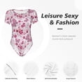 thumbnail image 5 of Picia Flower Butterfly Womens One Piece Swimsuits Modest Tummy Control Bathing Suits Lace Up Slimming Swim Suit-XX-Large, 5 of 9