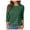 Green, variant on MIXUE Womens Summer Tops Solid Color Round Neck Long Sleeve Fashion Casual Shirts For Women Tee Shirts Activewear,Blue,XXXL