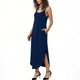thumbnail image 5 of Vestido Corto para Mujeres Verano Color Sólido Cuello en V con Bolsillo, Manga Corta Vestido de Primavera Casual para Uso Diario, 5 of 7