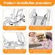 thumbnail image 2 of Extensor de asiento de avión, reposapiernas, cama de viaje para niños pequeños, hamaca para bebés y niños pequeños, 2 of 8