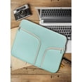 thumbnail image 2 of IClover 15 Inch Water Resistant Thickest Protective Slim Laptop Case for Macbook Apple Samsung Chromebook HP Acer Lenovo Portable Laptop Sleeve Liner Package Notebook Case Soft Sleeve Bag Green, 2 of 8