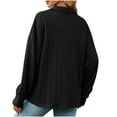 thumbnail image 5 of HAPIMO Discount Sweater Cardigans for Women Casual Comfy Girls Fall Fashion Tops Womens Open Front Knitted Outwear Striped Colorblock Loose Jacket Long Sleeve Black L, 5 of 7
