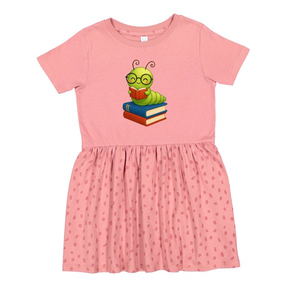 Inktastic Reading Bookworm Girls Toddler Dress