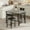 grey, variant on Dining Table Set for Two with Footrest and Corner Protector, 3 Piece Kitchen Table with Backrest, Counter Height Table Set and Upholstered Bar Stools