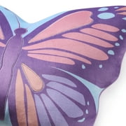 Your Zone Butterfly Snuggly Decorative Pillow 18 x 18, Multicolor