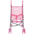 thumbnail image 3 of Dream Collection, Doll Stroller - Metal Fold Up and Down Umbrella Stroller for Realistic Pretend Play, Pink - 23”, 3 of 4