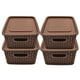 thumbnail image 1 of Set de 4 cajas Organizadoras IPP rattan Plástico café, 1 of 7