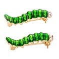 thumbnail image 1 of 2PCS Womens Brooch Creative Rhinestone Caterpillar Corsage Brooch Clothes Brooch, 1 of 10