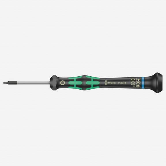 Wera 118074 0.05" x 40mm Kraftform Micro Hex Precision Screwdriver