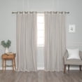 thumbnail image 2 of Aurora Home  Mix & Match Tulle & Linen-Look Grommet Blackout Curtains Natural 63 63 Inches, 2 of 5