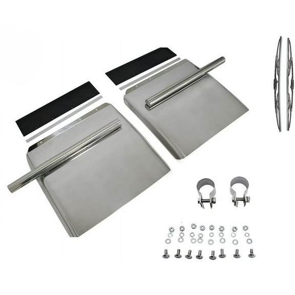 Kozak Quarter Fender Set 24" x 24" Stainless Steel Compatible with Volvo VNL Semi Truck