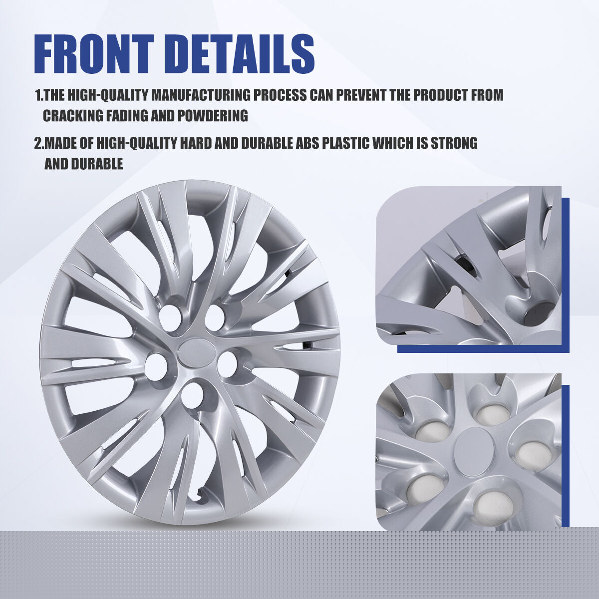 thumbnail image 6 of 16'' Hubcaps,Wheel Rim Cover for 2012-2014 Toyota Camry,2012-2014 Toyota Camry Hybrid,Snap on Hub Caps Replacement,PP Material,4 Pack,Lacquer, 6 of 7