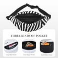 thumbnail image 5 of Easygdp Zebra Fanny Pack for Men Women,Fashion Waist Packs,Travel Hiking Chest Bag Daypack, 5 of 7