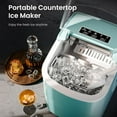 thumbnail image 5 of MoifoiMoifoi Ice Makers with Handle,26.5Lbs/24H,9 Cubes in 6 Mins,2 Sizes of Bullet Ice,Portable Ice Machine with Self-Cleaning, Green, 5 of 7