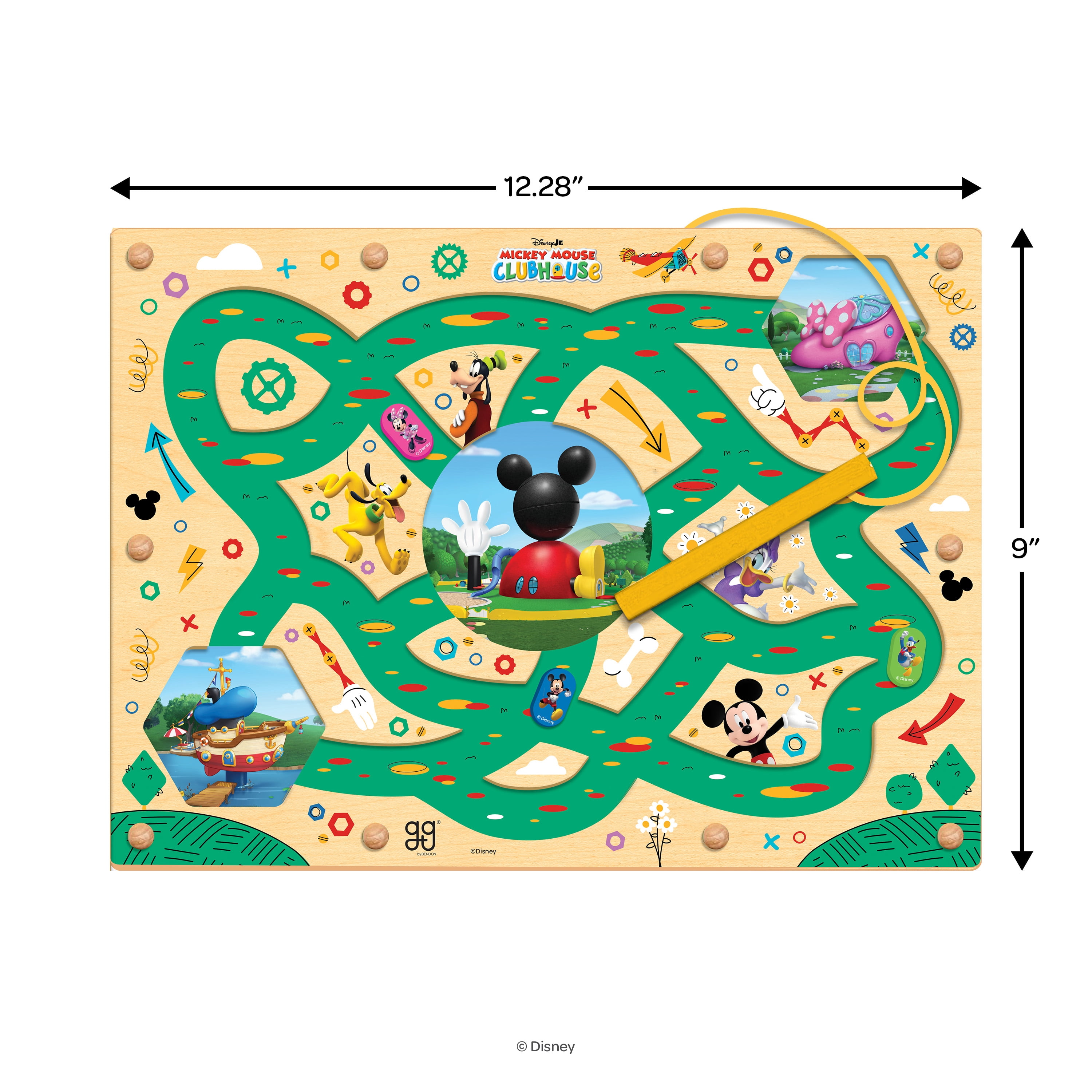 Disney Junior Mickey Mouse Wooden Magnetic Maze Fine Motor Skill