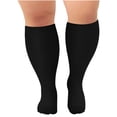 thumbnail image 2 of Wioihee 3 pairs Plus Size Solid Socks for Men Women Wide Calf Knee‑High Support Sports Socks, XXXL(), 2 of 5