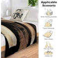 thumbnail image 6 of Black Brown Flannel Fleece Throw Blankets 50"X40" Lightweight Fluffy Winter Fall Blanket Cozy Soft Fuzzy Plush Home Decor for Couch Bed Sofa Bedroom Living Room Travel, 6 of 6