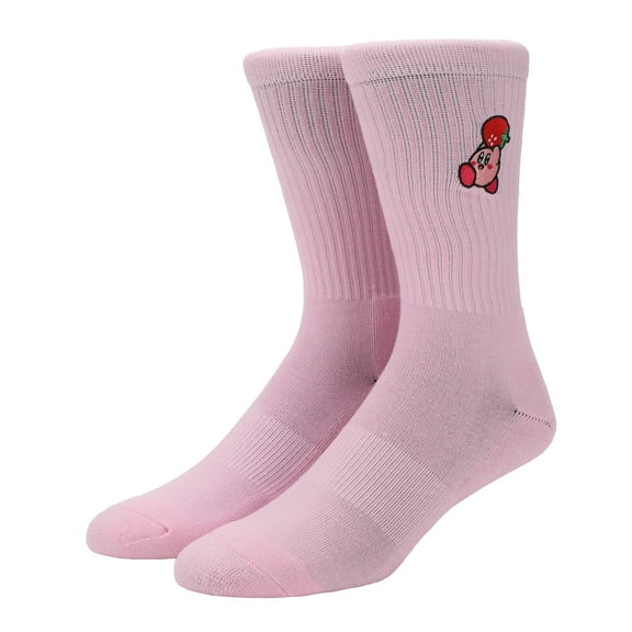 Kirby Carrying Tomato Men's Pink Athletic Crew Socks