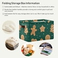 thumbnail image 6 of Coolnut 1PCS Christmas Gingerbread Large Collapsible Storage Bins,Canvas Fabric Foldable Storage Bins with Handles Open Home Storage Bins Boxes Toy Storage Basket Home Decor, 6 of 7