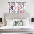 thumbnail image 4 of Blue Red Coastal Kitchen Curtains Short 45 Inch Length, Sea Turtle Nautical Coral Summer Beach Grommet Top Bedroom Living Room Curtains, Light Filtering Cafe Curtain Drapes 2 Panels Set 84''x45'', 4 of 9
