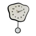 thumbnail image 4 of Reloj de pared de madera con adorno, silencioso, fácil de leer, ligero, con números arábigos grandes. Balanceo, 4 of 9