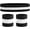 Black/White/Black, variant on Sweatband Set Sports Headband Wristband Set Sweatbands Terry Cloth Wristband Wrist Sweatband Headbands Moisture Wicking Sweat Absorbing Head Band
