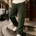thumbnail image 6 of Loose Cargo Pants for Men,Straight Leg Casual Wide Leg Trousers with Multi Pockets for Hiking and Traveling, 6 of 7