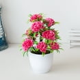 thumbnail image 5 of Artificial Chrysanthemum Bonsai Tree with Pot, Silk Flower for Home and Office Desk Decor, Tabletop Indoor Greenery for Desktop, Table, and Shelf Decoration, 5 of 5