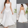 thumbnail image 2 of Women's Mesh Dress Slip Cowl Neck Maxi Dress Bodycon Mermaid Long Evening Dress for Party Cocktail Wedding Guest Prom White M, 2 of 7