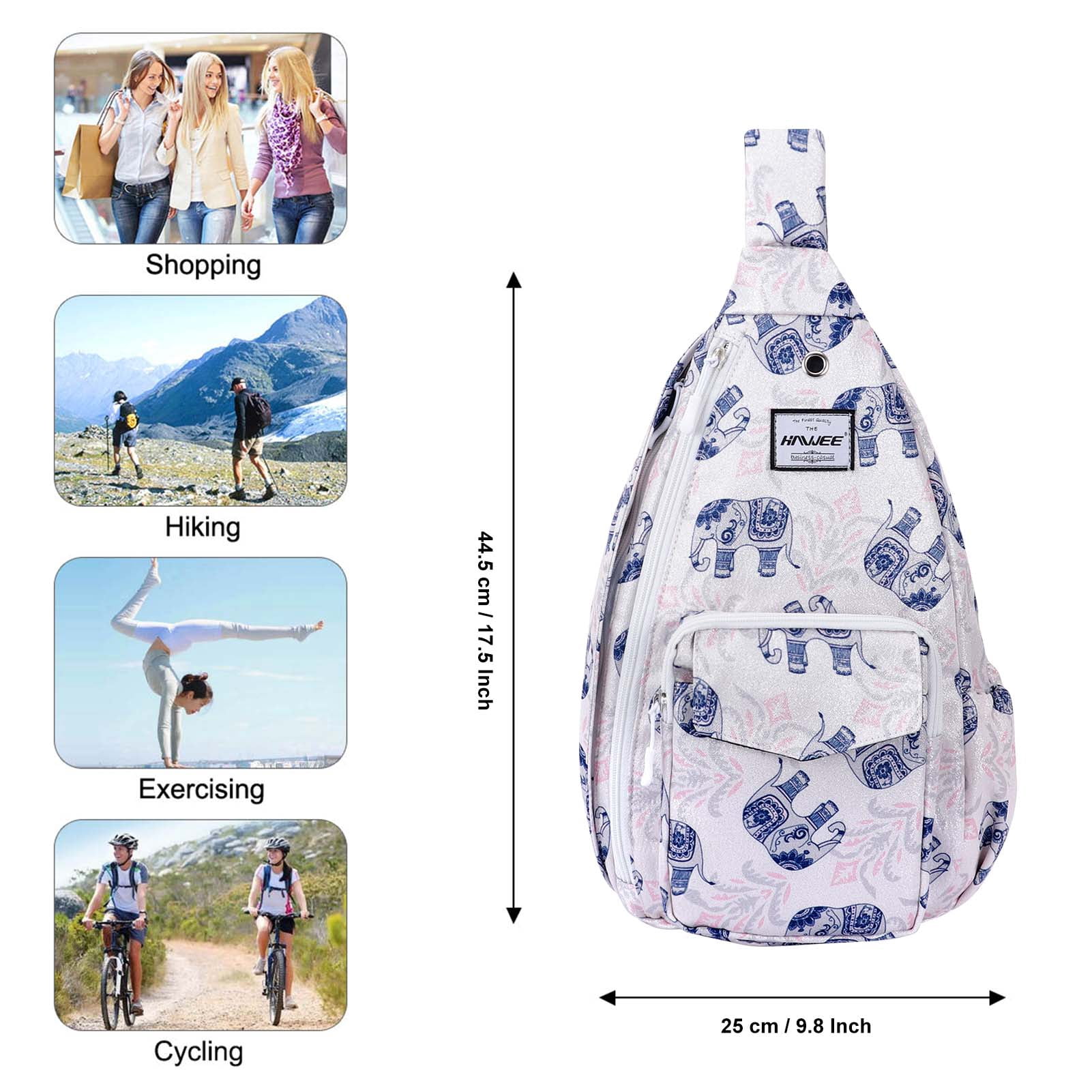 Duryarhall Anti-water Chest Bag Ramage Crossbody Sling Bag For Women