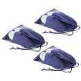 thumbnail image 4 of Drawstring Shoe Storage Bag Non Woven Fabric with PVC Transparent Window for Home Travel and Relocation Purplish Blue, 4 of 7