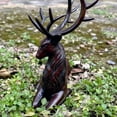 thumbnail image 6 of Pure Copper sitting deer Statue Sculpture, Brass deer Statuette Figurine Modern Home Decor Office Lucky Feng Shui statue Ornaments Crafts, 6 of 8