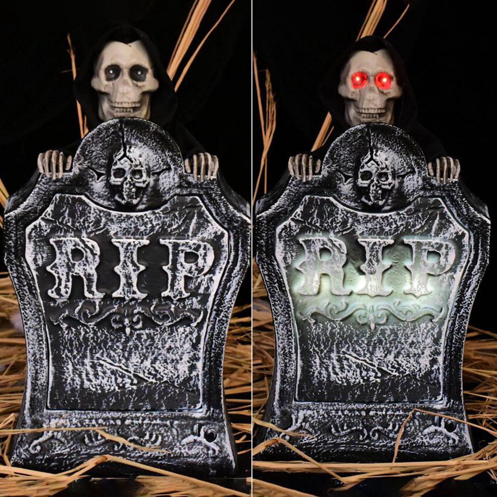 Yeux Lumineux LED Avec Minuterie - Décoration Halloween Intérieur/extérieur - Pour Crânes, Citrouilles, Pierres Tombales - Fonction 6h Lumière/18h Arrêt