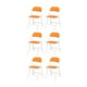 thumbnail image 1 of 6 sillas plegables de oficina acojinadas ilios innova  Anaranjada, 1 of 5
