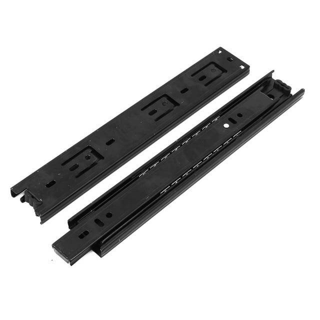 Unique Bargains Furniture Drawer Telescopic 3-fold Ball Bearing Rail Slides 10' Length 2pcs