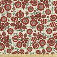 thumbnail image 2 of Floral Upholstery Fabric by the Yard, Traditional Folkloric Ornamental Spring Flowers Berries Art in Vinous Tones, Decorative Fabric for DIY and Home Accents, Blush Raspberry by Ambesonne, 2 of 5