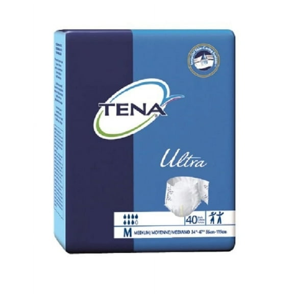 Tena Ultra Adult Brief, Medium, 34-47 Inch,Heavy Absorbency-Pack of 40