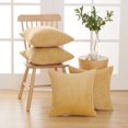 thumbnail image 1 of Deconovo Corduroy Fundas de cojines Juego de 4 – Machine Washable Home Decor for Sofa, Dormitorio | Almond Buff, 18x18 Inch, 1 of 6