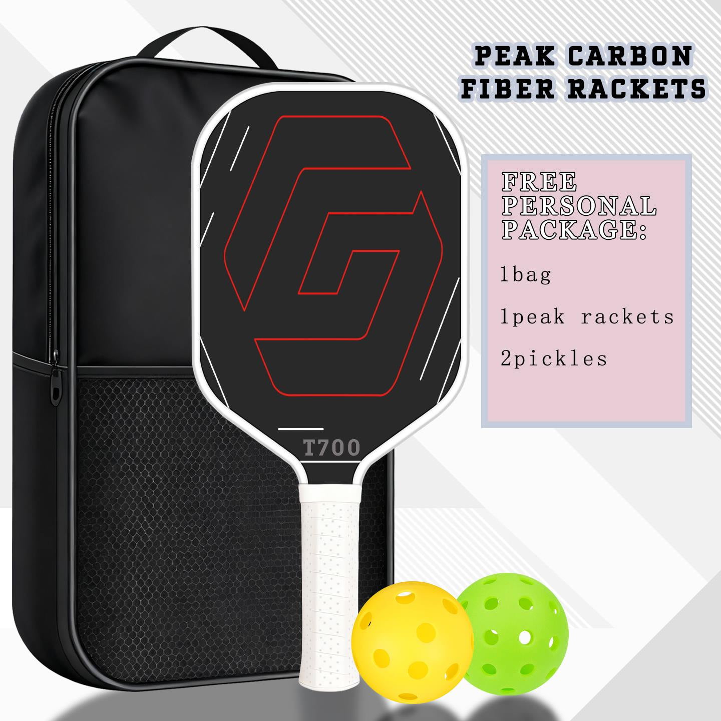 Yisioll Pickleball Paddle - SMC+T700 Carbon Fiber, 13mm Honeycomb