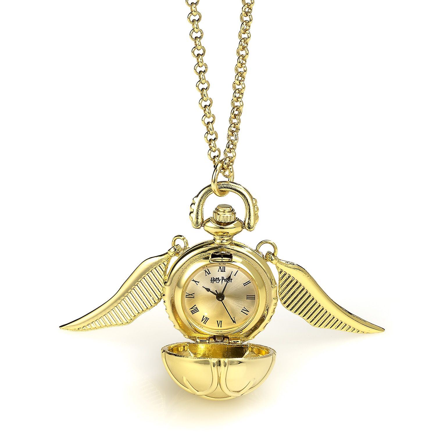 The Carat Shop Harry Potter Gold Plated Golden Snitch Watch Necklace